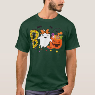 Hey Boo Funny Cute Ghost Boo Pumpkin Halloween Men T-Shirt