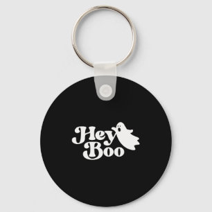 Hey Boo Funny Ghost Halloween Men Women Kids  Key Ring