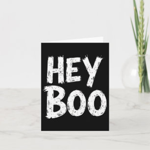 Hey Boo Funny Halloween Ghost Card