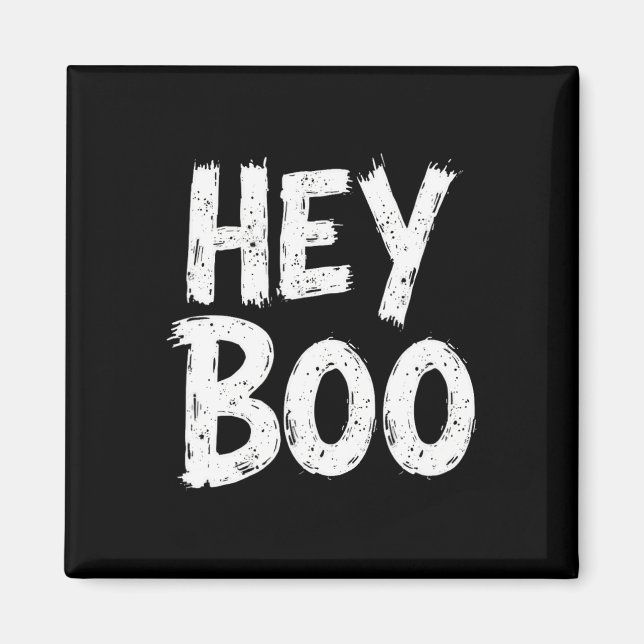 Hey Boo Funny Halloween Ghost  Magnet (Front)