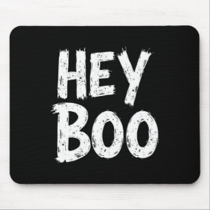 Hey Boo Funny Halloween Ghost  Mouse Pad