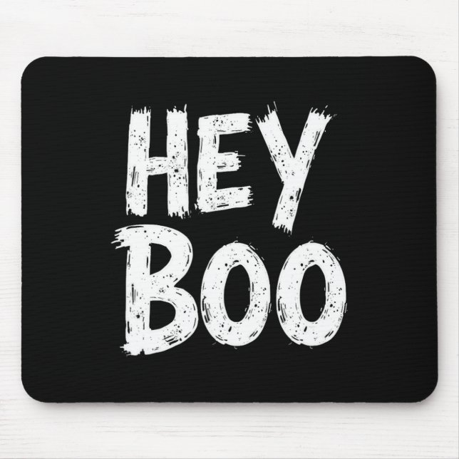 Hey Boo Funny Halloween Ghost  Mouse Pad (Front)