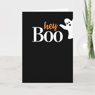 Hey Boo Funny Halloween Holiday Card
