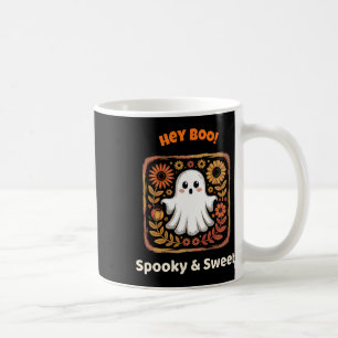 Hey Boo Ghost Retro Halloween Spooky Cute October  Coffee Mug