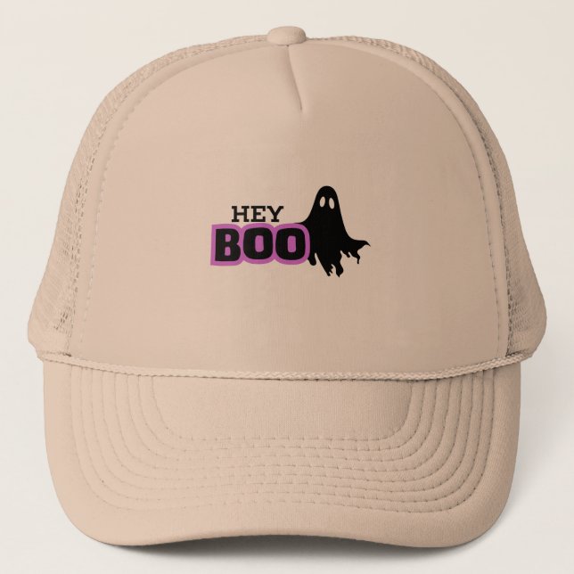 Hey Boo, Ghost Trucker Hat (Front)