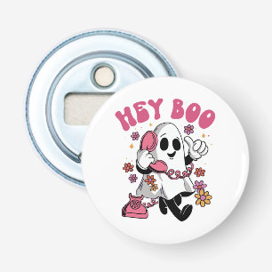Hey Boo - Groovy Ghost Halloween Bottle Opener