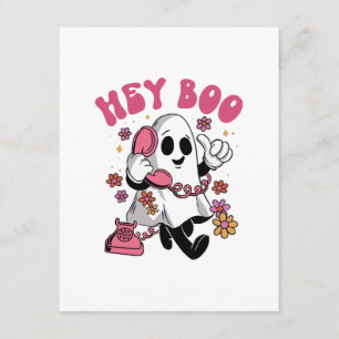 Hey Boo - Groovy Ghost Halloween Enclosure Card