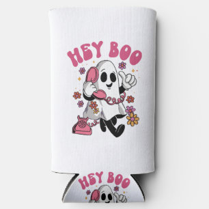 Hey Boo - Groovy Ghost Halloween Seltzer Can Cooler