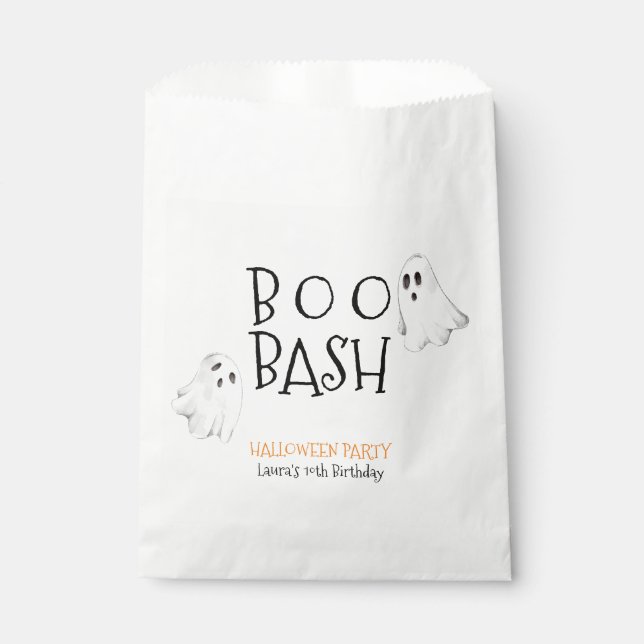 Hey Boo Halloween Ghost Party Favour Bag (Front)