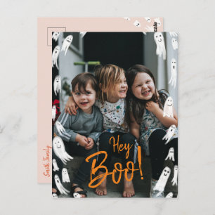Hey Boo Halloween Ghost Photo Card