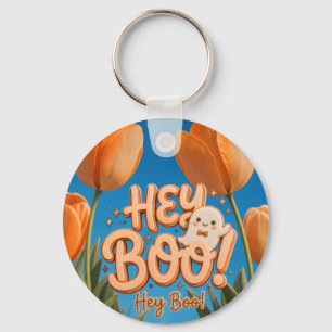 Hey Boo! Halloween Key Ring