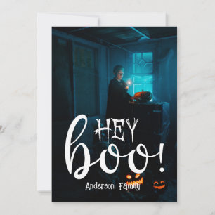 Hey Boo! Halloween Photo  Holiday Card