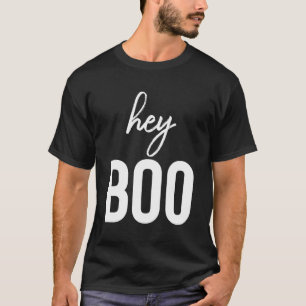 Hey Boo Love Ghost Pun Boo Halloween T-Shirt