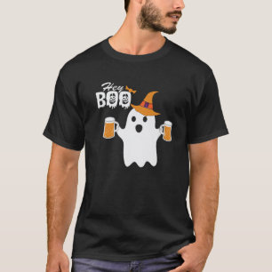 Hey Boo Season Funny Halloween Fall Ghost Boo Wome T-Shirt