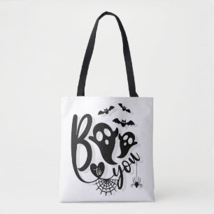 Hey Boo Simple Halloween Tote Bag