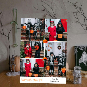 Hey Boo! Spooky Halloween Family Photo  Holiday Ca
