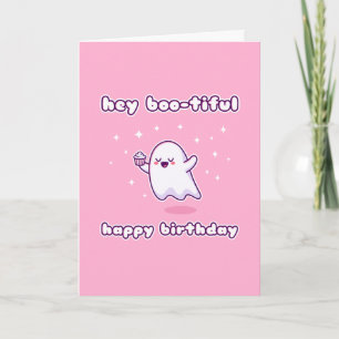 Hey Boo-tiful Happy Birthday Pun Card