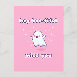 Hey Boo-tiful Miss You Pun Card
