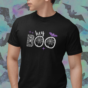 Hey & Bye Boo Halloween Bat and Web  T-Shirt