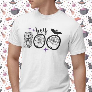 Hey & Bye Boo Halloween Bat and Web T-Shirt