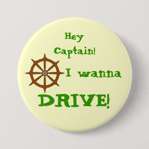 Hey Captain Yellow 7.5 Cm Round Badge
