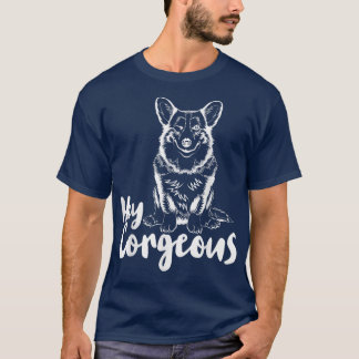 Hey Corgeous, Corgi Gifts For Men, Funny Dog Owner T-Shirt