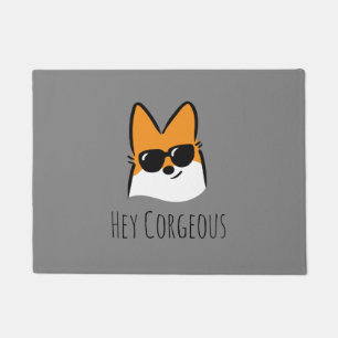 Hey Corgeous Door Mat