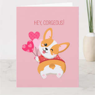 Hey Corgeous! Galentine's Day Card