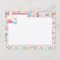Hey Cupcake Living the Sweet Life Recipe Postcard