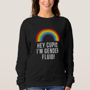 Hey Cupid Im Gender Fluid Lgbtq Nonbinary Pride  4 Sweatshirt