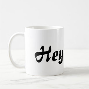Hey Cutie Black Lettering Coffee Mug