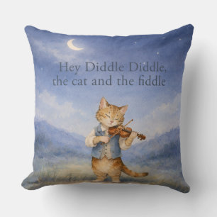 Hey Diddle Diddle Cat and Fiddle Storybook Nursery Cushion