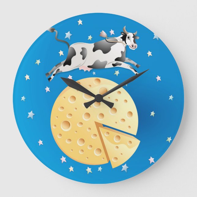 Hey Diddle Diddle, Cow Jumped Over the Moon Clock (Front)
