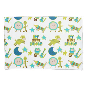 Hey Diddle Diddle Nursery Rhyme Pillowcase