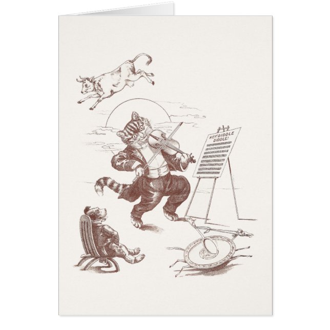 Hey Diddle Diddle Vintage Illustration (Front)