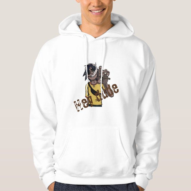 Hey dude 100% hoodie (Front)