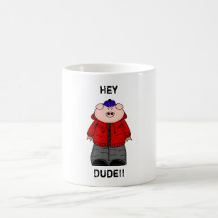 'Hey Dude' Preston Pig Hoodie Boy Mug