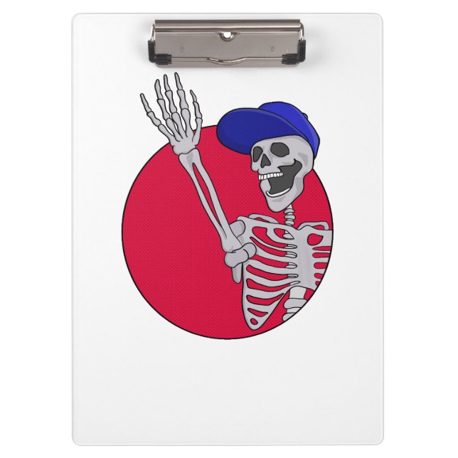 Hey Friends Cool and Funny Skeleton Clipboard (Front)