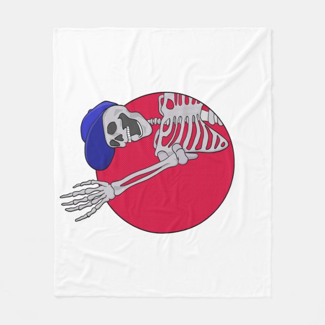 Hey Friends Cool and Funny Skeleton Fleece Blanket (Front)