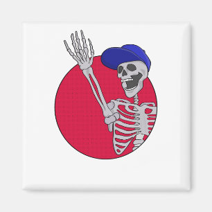 Hey Friends Cool and Funny Skeleton Magnet