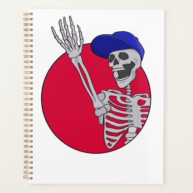Hey Friends Cool and Funny Skeleton Planner (Front)