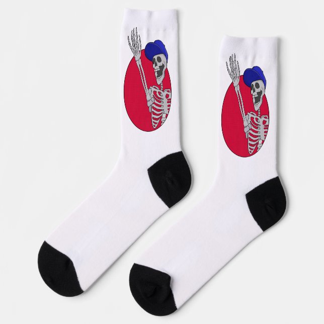 Hey Friends Cool and Funny Skeleton Socks (Left)