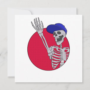 Hey Friends Cool and Funny Skeleton Thank You Card