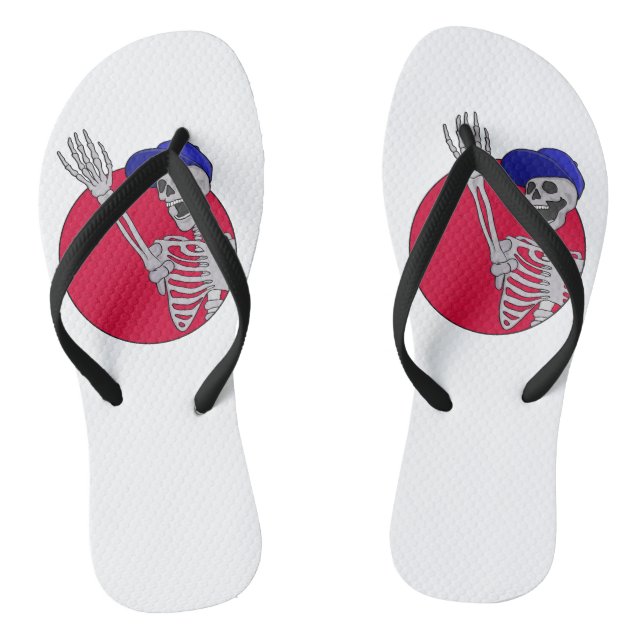 Hey Friends Cool and Funny Skeleton Thongs (Footbed)