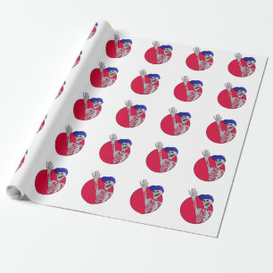 Hey Friends Cool and Funny Skeleton Wrapping Paper