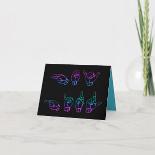 Hey Girl ASL Sign Language Card