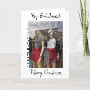HEY GIRL FRIEND-IT'S YOUR BIRTHDAY (LET'S SHOP) HOLIDAY CARD