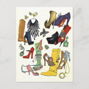 Hey Girls, need a new pair? Beautiful Shoes ! Postcard