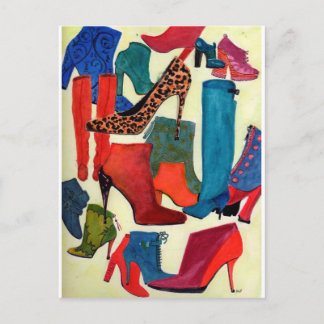 Hey Girls, need a new pair? - Fashion illustration Postcard