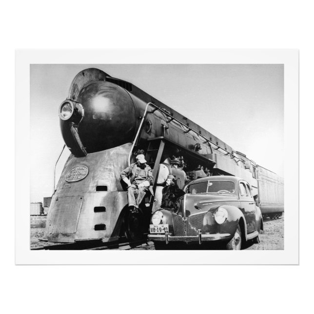 Hey Good Lookin' Vintage New York Central Railroad Photo Print (Front)